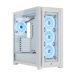 Корпус ATX midi tower Corsair, iCUE 5000X RGB QL Edition, CC-9011233-WW(без БП), Белый