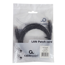 Патч-корд Cablexpert PP6U-1M/BK, Черный