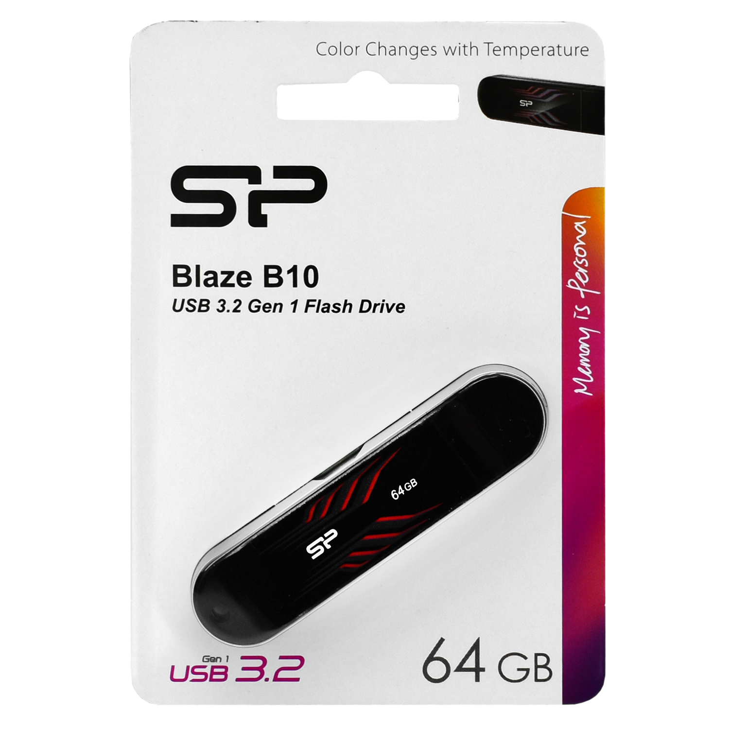 Флешка USB Silicon Power Blaze B10, 64GB, Черный