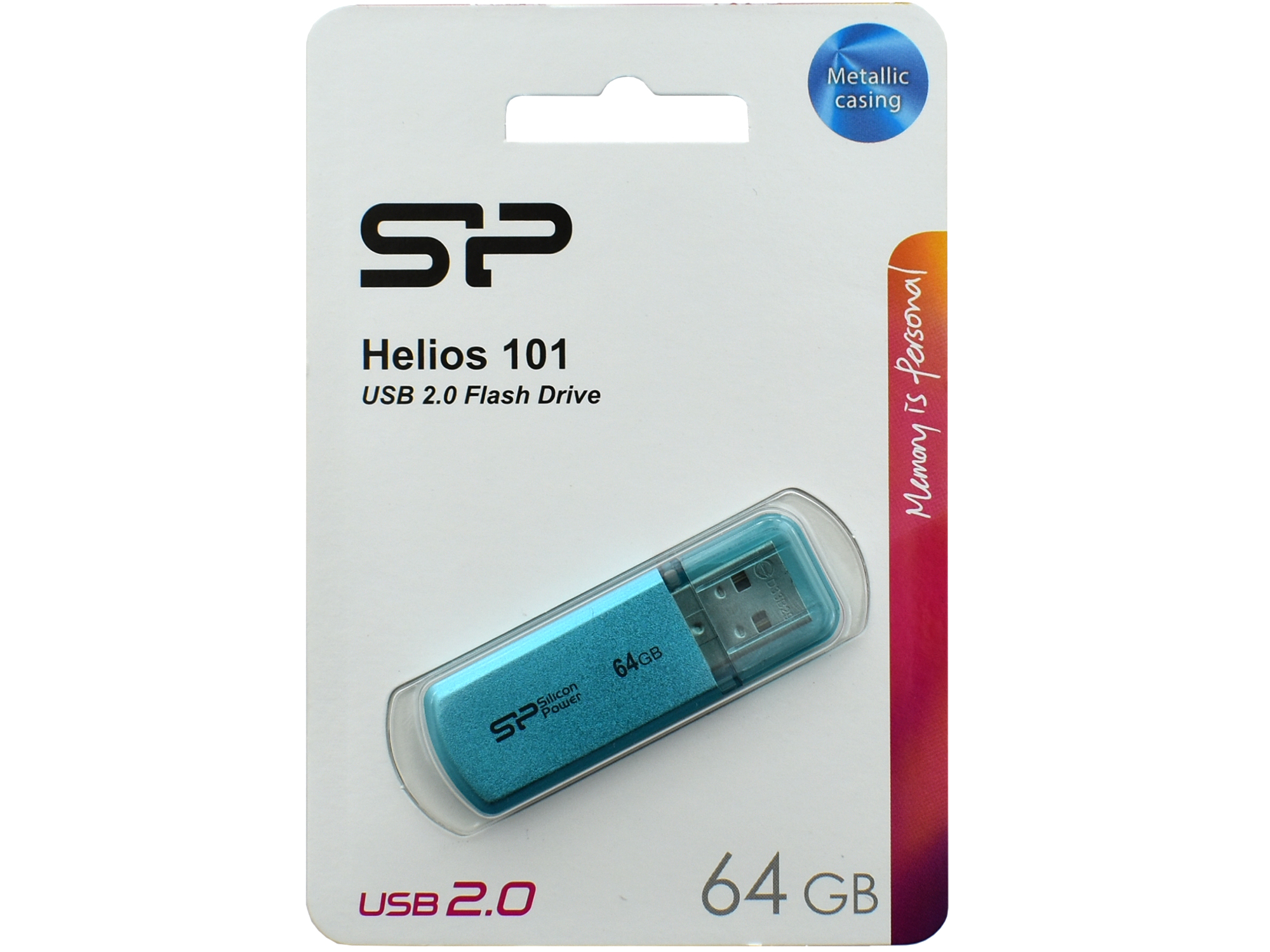 Флешка USB Silicon Power, Helios 101, 64GB, Синий