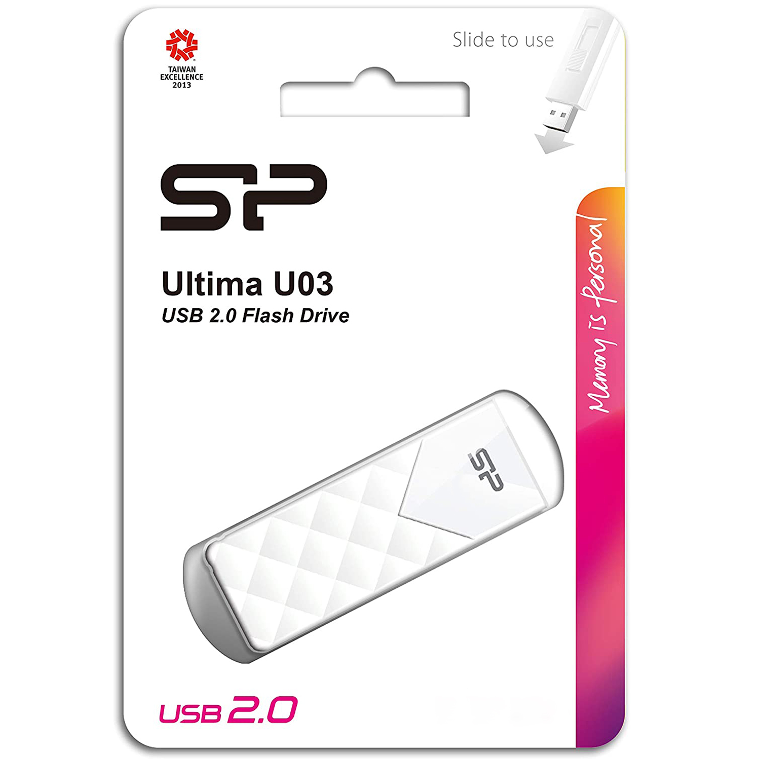Флешка USB Silicon Power Ultima U03, 64GB, Белый