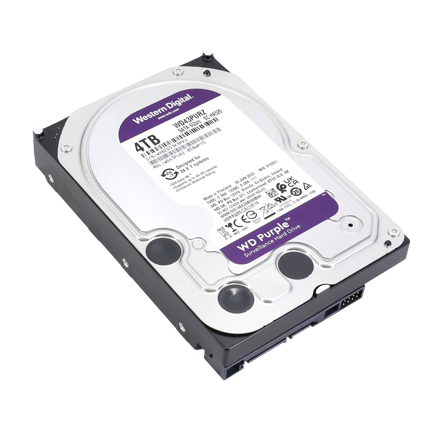 Жесткий диск Western Digital Purple, 4000 GB