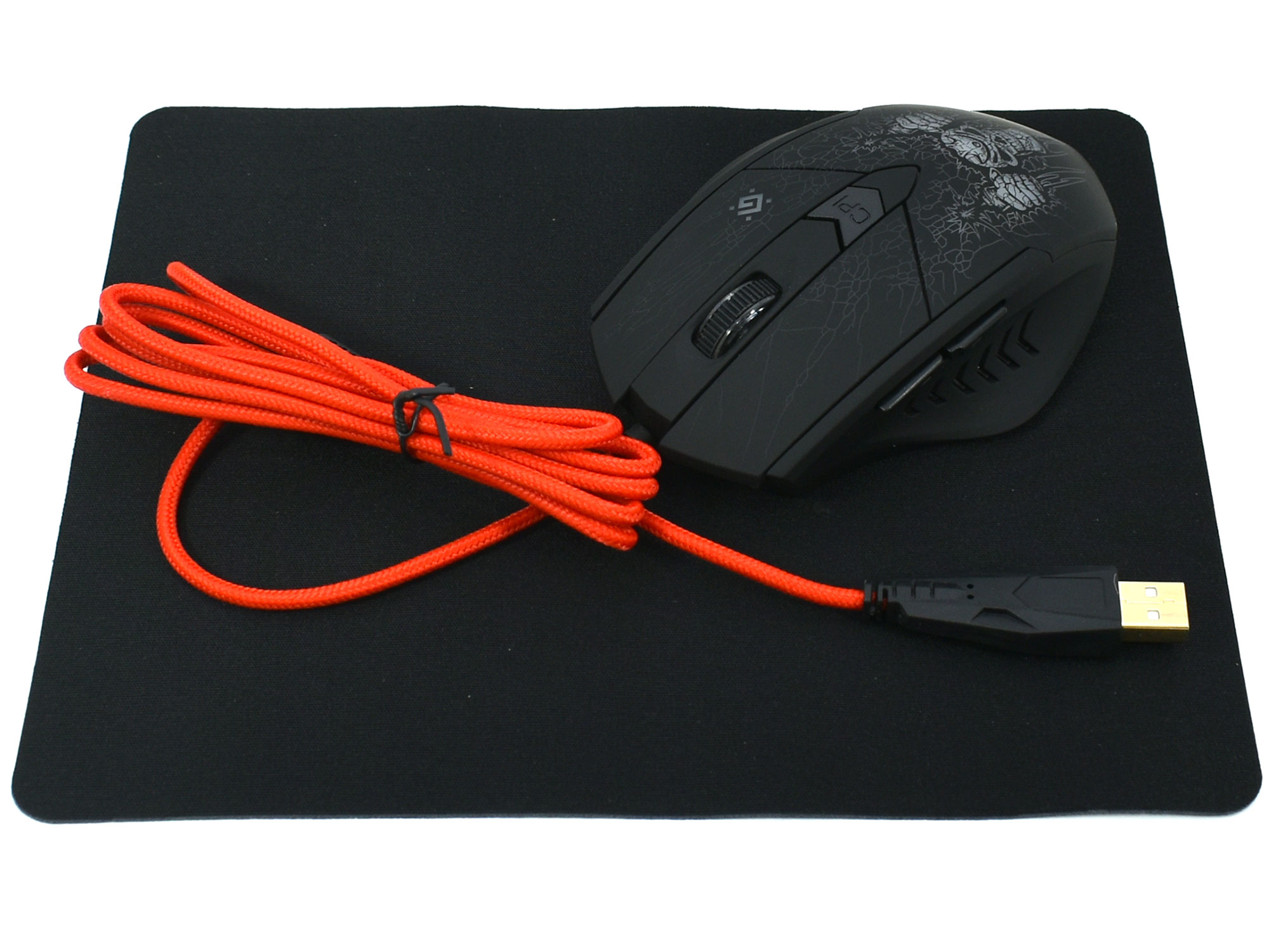 Мышь Defender Doom Fighter GM-260L, USB, 52260, + коврик для мышки