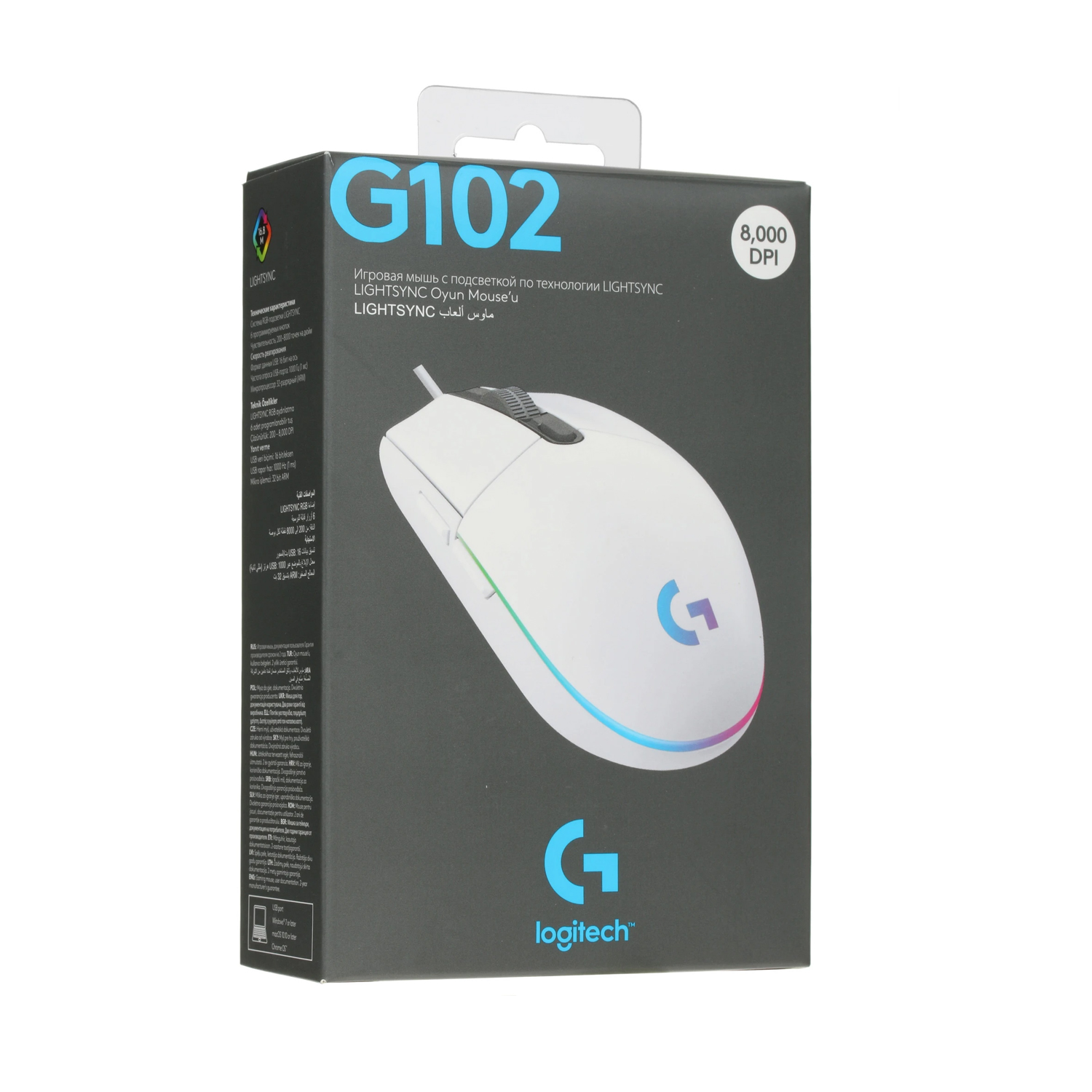 Мышь Logitech G102 LIGHTSYNC, USB