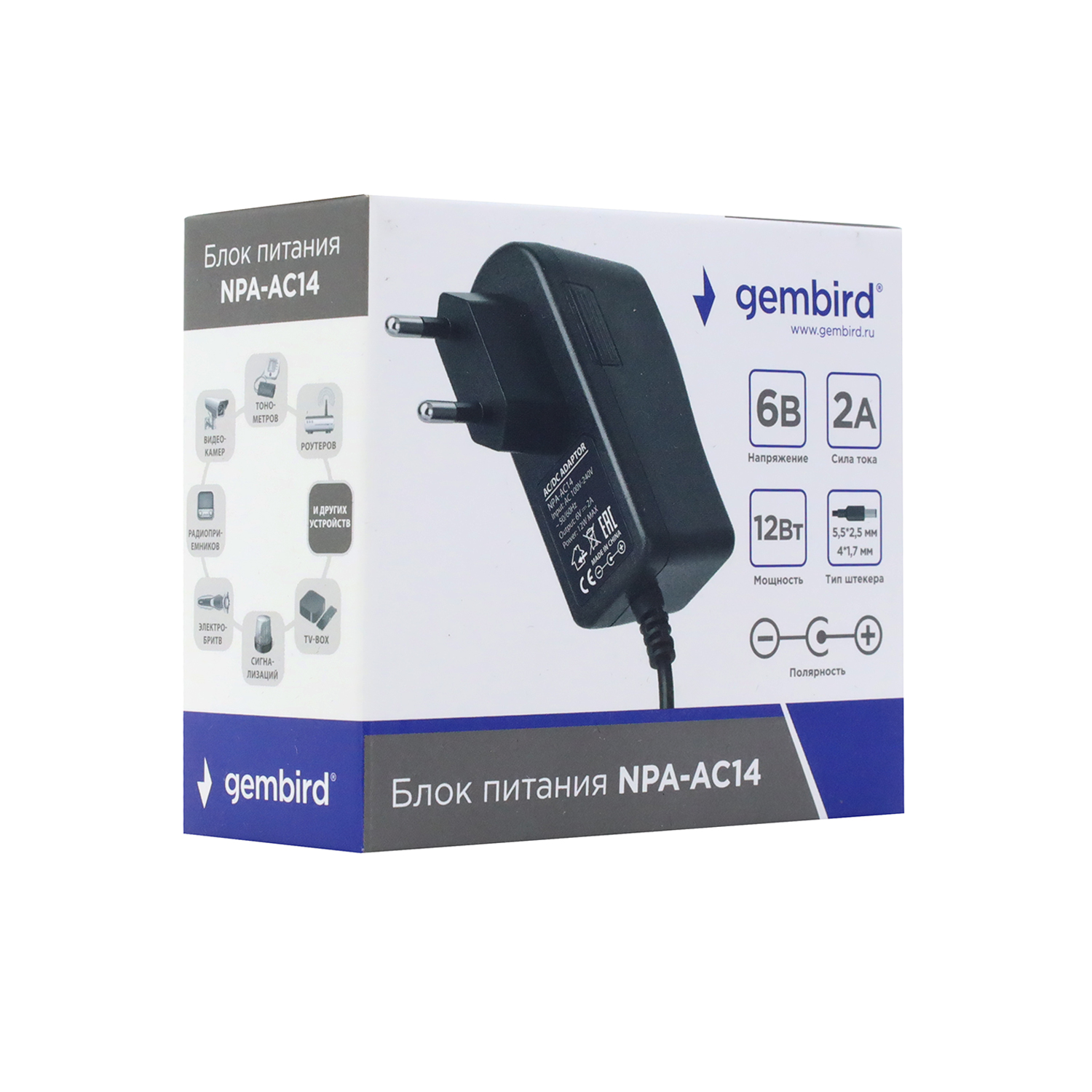 Зарядка USB 220В Gembird NPA-AC14