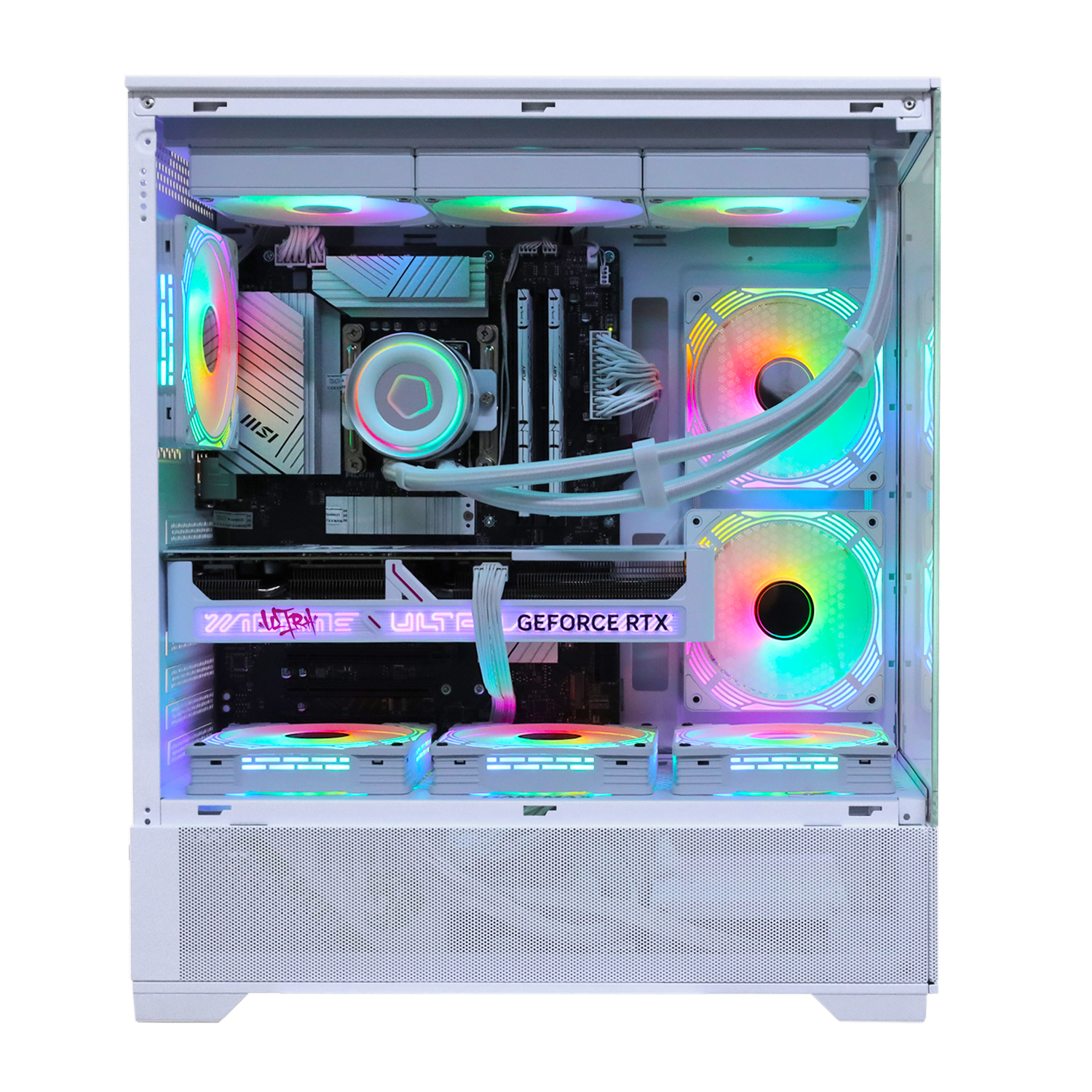 Системный блок Core i7-14700F-2.1GHz/B760/RAM 32GB/SSD 1TB (M.2)/RTX5070-12GB/no DVD/850W//Монитор 27
