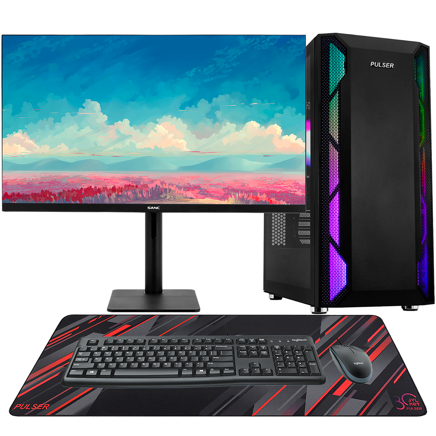 Системный блок Core i5-14400F-2.5GHz/B760/RAM 32GB/SSD 1TB (M.2)/RTX5060-8GB/no DVD/700W//Монитор 27