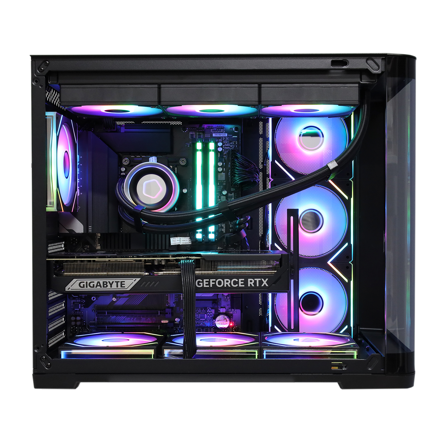 Системный блок Core i7-14700F-2.1GHz/B760/RAM 32GB/SSD 1TB (M.2)/RTX 5070Ti-16GB/no DVD/850W/