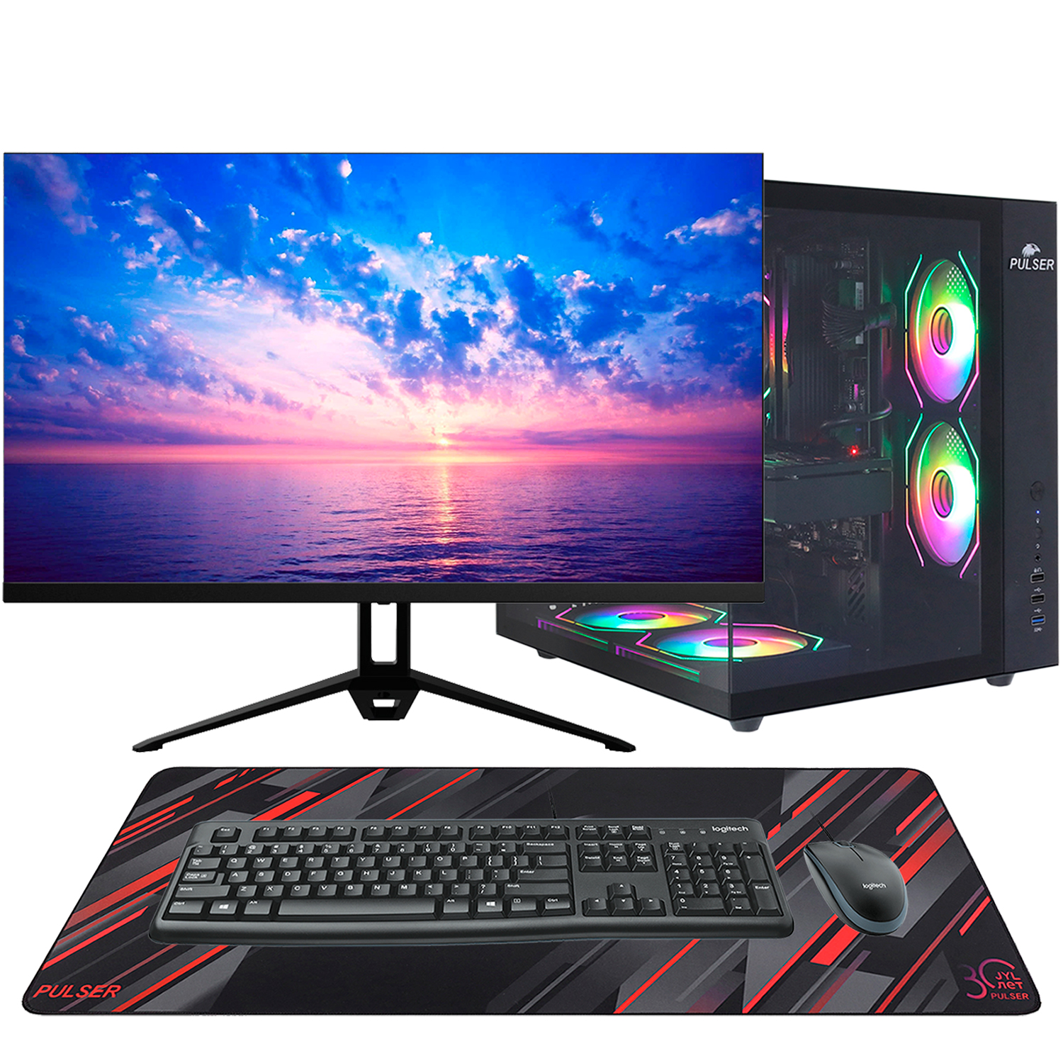 Ryzen 5 5600X-3.7GHz/B550/RAM 32GB/SSD 1TB (M.2)/RTX5060-8GB/no DVD/600W/Монитор 27