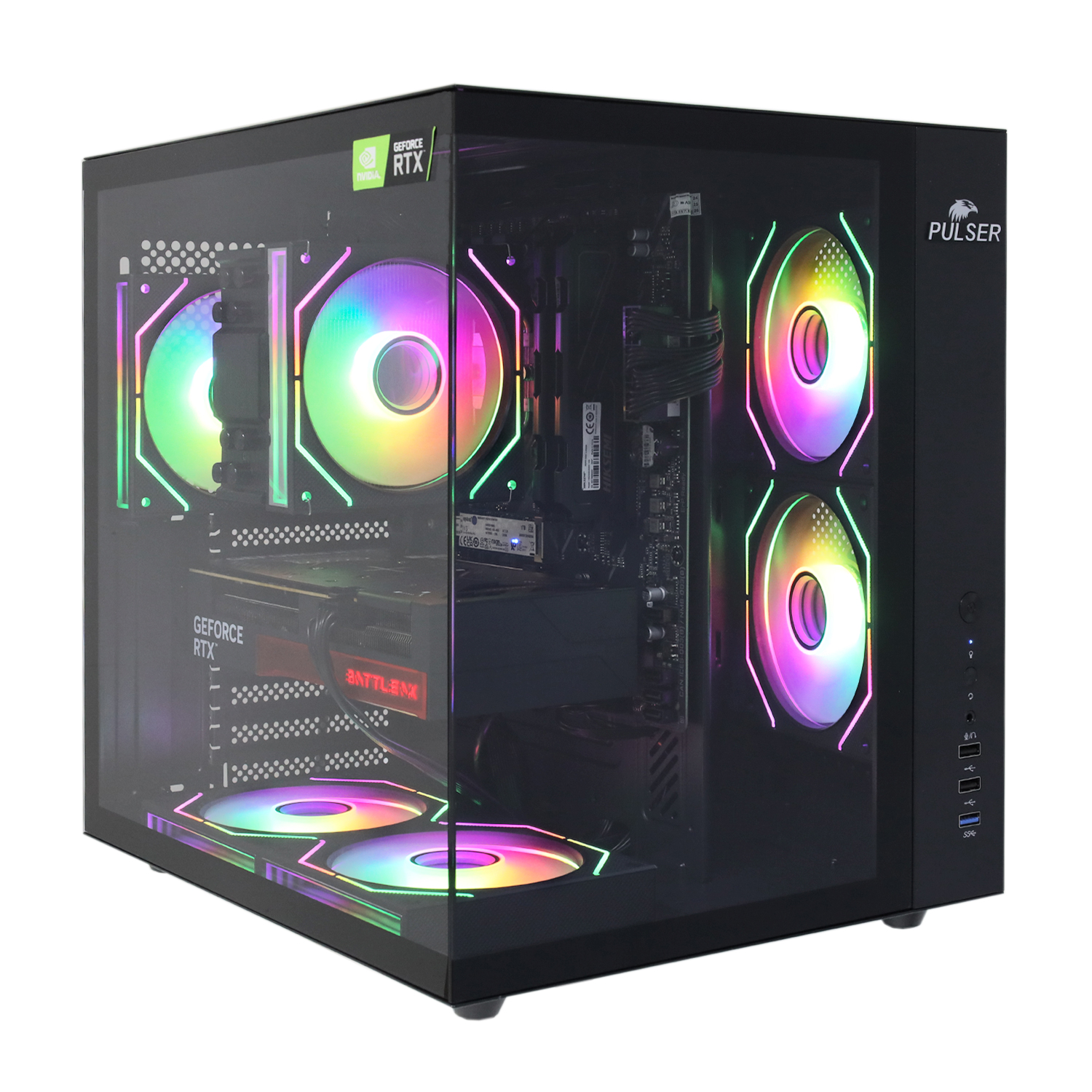 Системный блок Ryzen 5 5600X-3.7GHz/B550/RAM 32GB/SSD 1TB (M.2)/RTX5060-8GB/no DVD/600W/