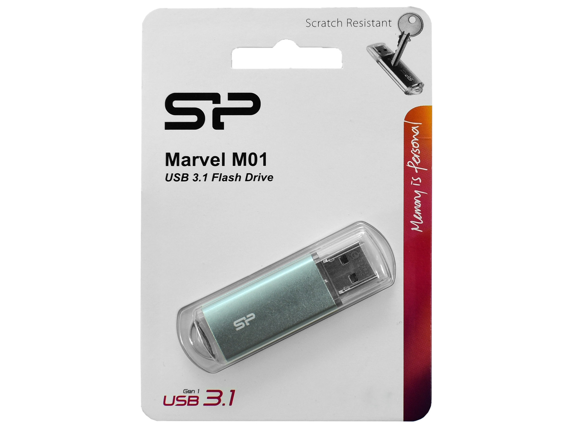 Флешка USB Silicon Power, Marvel M01 SP064GBUF3M01V1B, 64GB, Синий
